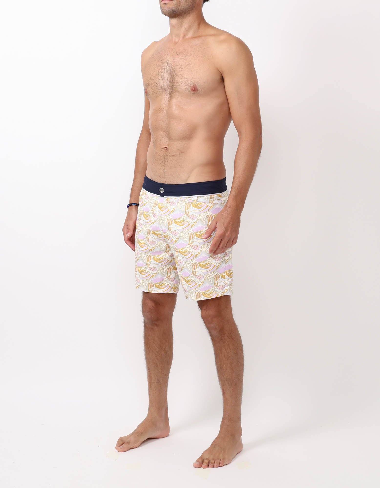 Barth4 - P10. Hokusai 70th & Navy Swim Shorts - Barth4 MACKEENE 